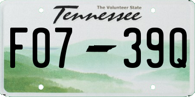 TN license plate F0739Q