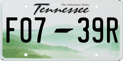 TN license plate F0739R