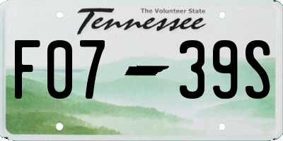 TN license plate F0739S