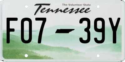 TN license plate F0739Y
