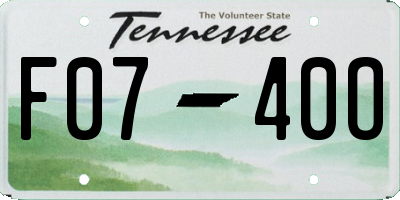 TN license plate F0740O