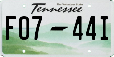TN license plate F0744I