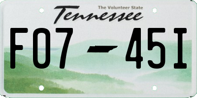 TN license plate F0745I