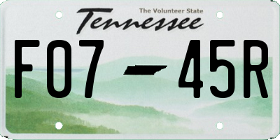 TN license plate F0745R