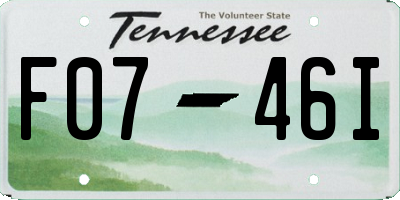 TN license plate F0746I