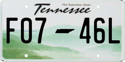 TN license plate F0746L