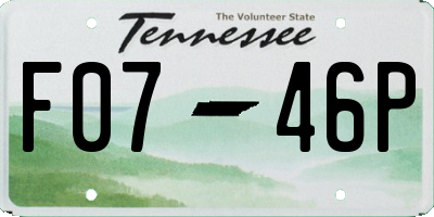 TN license plate F0746P