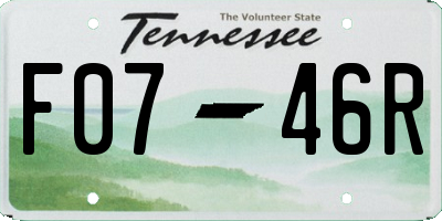 TN license plate F0746R