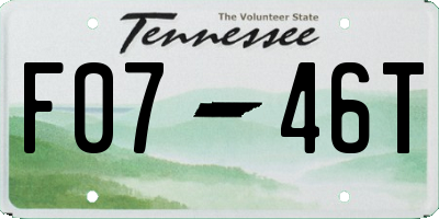 TN license plate F0746T