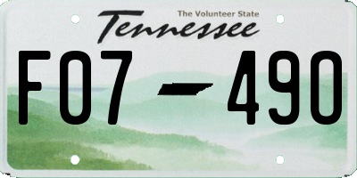 TN license plate F0749O