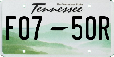 TN license plate F0750R