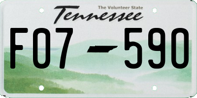 TN license plate F0759O