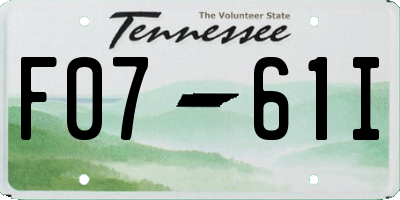 TN license plate F0761I