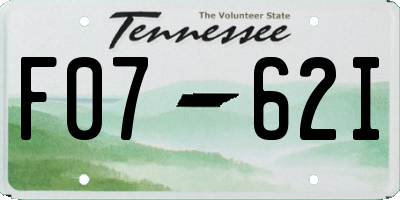 TN license plate F0762I