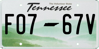 TN license plate F0767V