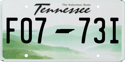 TN license plate F0773I