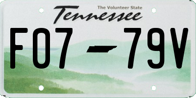 TN license plate F0779V