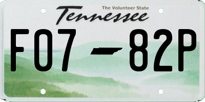 TN license plate F0782P