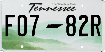 TN license plate F0782R