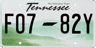 TN license plate F0782Y