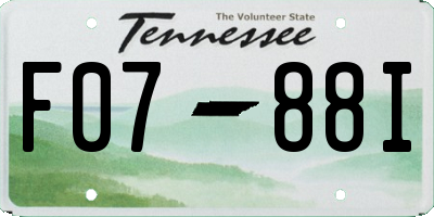 TN license plate F0788I