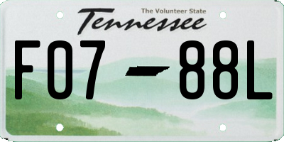 TN license plate F0788L