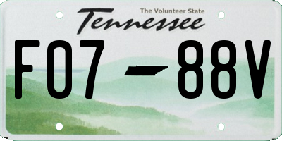 TN license plate F0788V