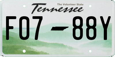 TN license plate F0788Y