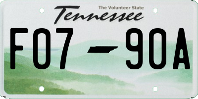 TN license plate F0790A