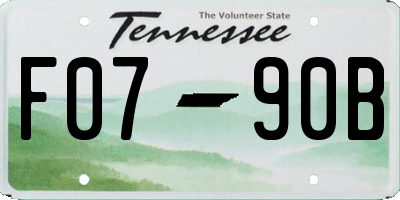 TN license plate F0790B
