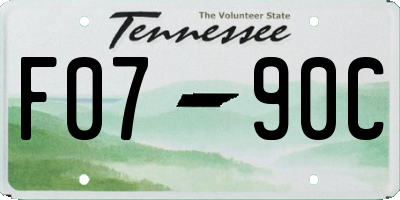 TN license plate F0790C