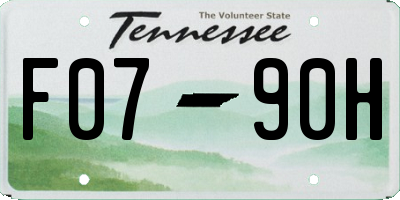 TN license plate F0790H
