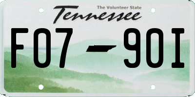 TN license plate F0790I