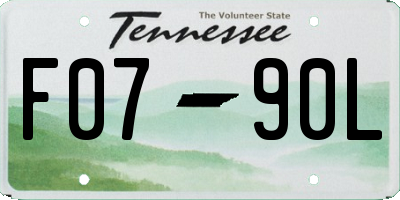 TN license plate F0790L