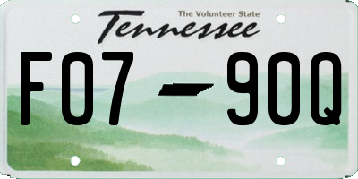 TN license plate F0790Q