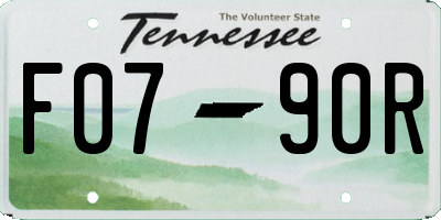 TN license plate F0790R