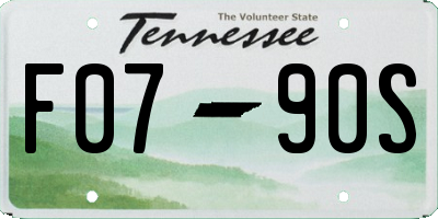 TN license plate F0790S