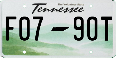 TN license plate F0790T