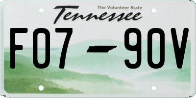 TN license plate F0790V