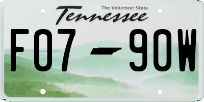 TN license plate F0790W