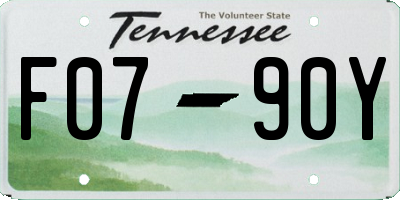 TN license plate F0790Y