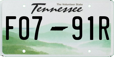TN license plate F0791R