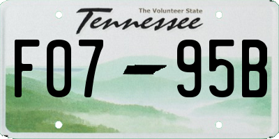 TN license plate F0795B