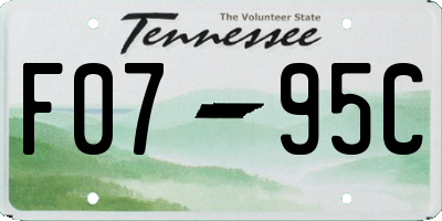 TN license plate F0795C