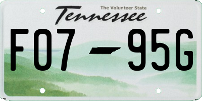 TN license plate F0795G