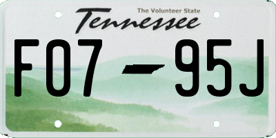 TN license plate F0795J