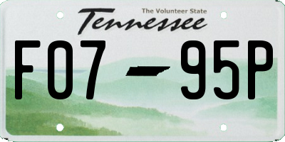 TN license plate F0795P