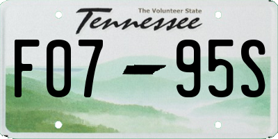 TN license plate F0795S