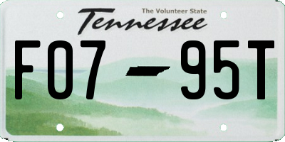 TN license plate F0795T