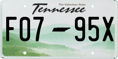 TN license plate F0795X